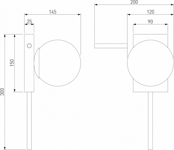 Настенный светильник 40036/1 черный жемчуг Eurosvet Fredo