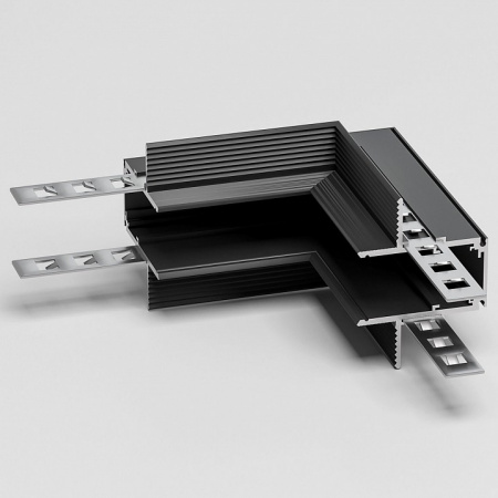 Slim Magnetic Коннектор угловой внутренний для встраиваемого шинопровода под ГКЛ 12,5мм черный 85211/00 Elektrostandard Slim Magnetic a067498