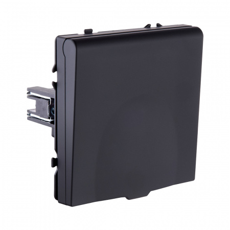 Розетка штепсельная SCHUKO 16A/250 В с крышкой, черный матовый Kollinger Eclipse EC-015BK