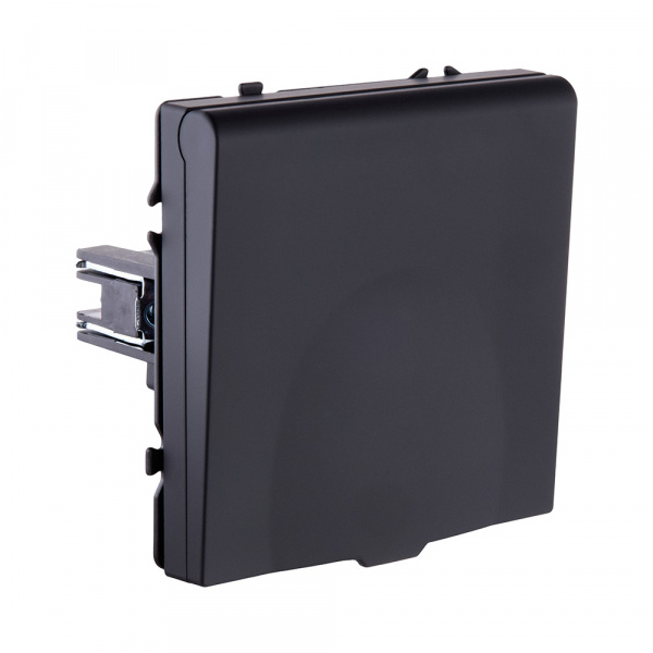 Розетка штепсельная SCHUKO 16A/250 В с крышкой, черный матовый Kollinger Eclipse EC-015BK