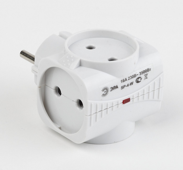 ЭРА SP-4-W Тройник 4гн, без заземления