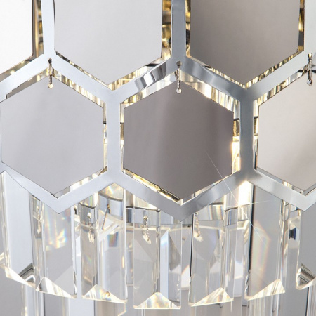 Настенный светильник 10124/2 хром/прозрачный хрусталь Strotskis (10113/2) Eurosvet Ariana