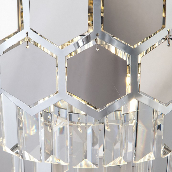 Настенный светильник 10124/2 хром/прозрачный хрусталь Strotskis (10113/2) Eurosvet Ariana