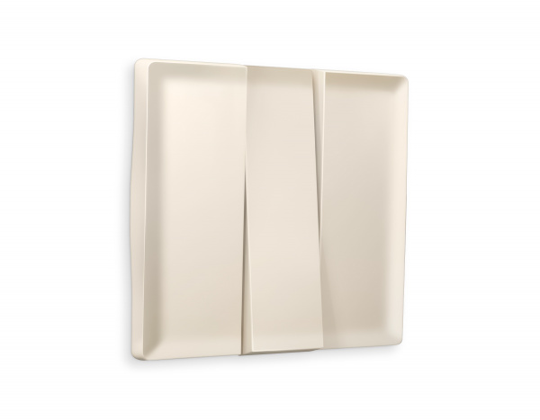 Лицевая панель ALFA (Бежевый матовый) для 3-кл выключателей QUANT AP3250