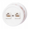 BIRONI Лизетта Керамика Белый Розетка 2-ая RJ45 (декор D6/2)