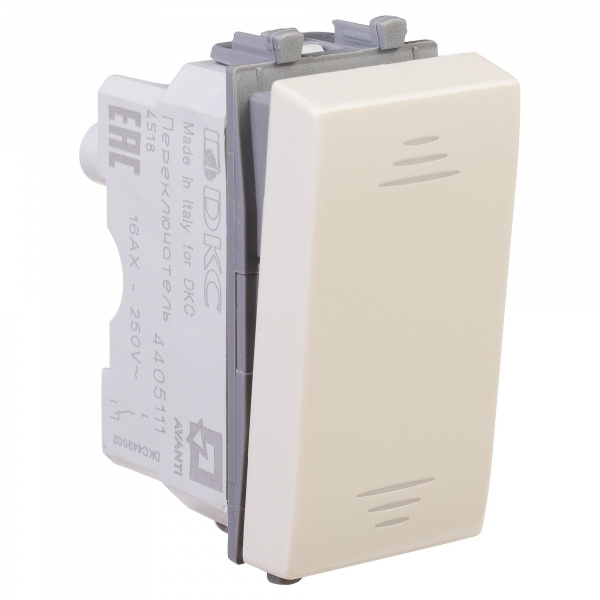 DKC Avanti Ванильная дымка Переключатель 16A 1 модуль