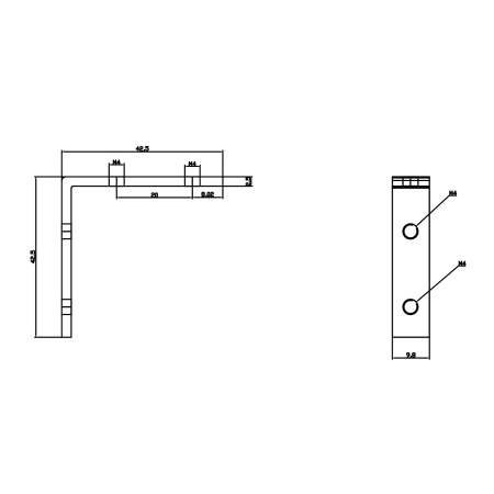 Donel Угловое соединение для установочного профиля DN18525, 90°, Серия:DN8ALE, DNCon18525
