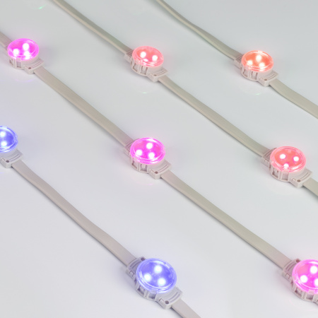 Arlight Модуль управляемый DMX-F3-D30 12V RGB-Auto (0.75W, IP68, 120 deg) (Пластик, 3 года)