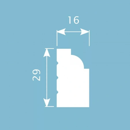 Молдинг MX004, 29х16, 2000мм, Экополимер/25