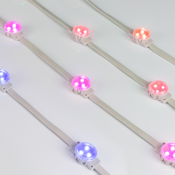 Arlight Модуль управляемый DMX-F3-D30 12V RGB-Auto (0.75W, IP68, 120 deg) (Пластик, 3 года)