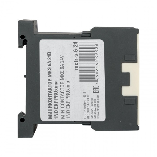 EKF PROxima Миниконтактор МКЭ 6А 24В 1NO