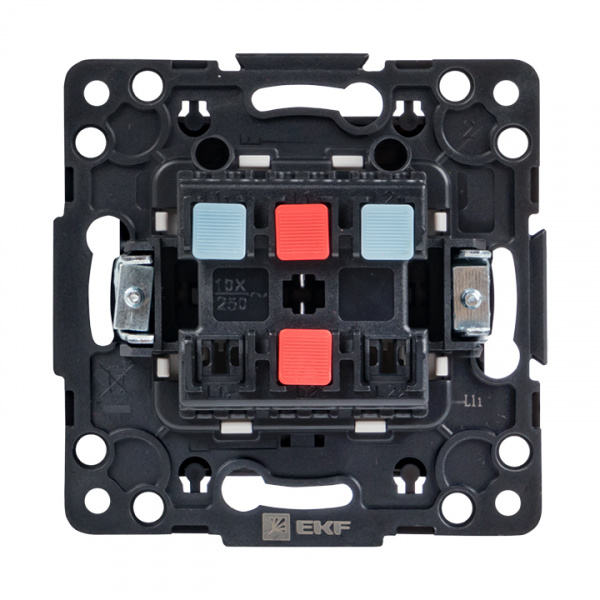 EKF PROxima Стокгольм Черный Выключатель 2-кл, 10А