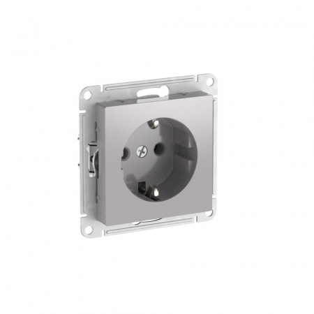 Systeme Electric AtlasDesign Алюминий Розетка с заземлением, 16А, мех., быстрозажим. клем.