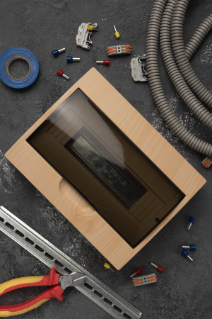 EKF PROxima Щит распределительный навесной ЩРН-П-12 светлое дерево IP41