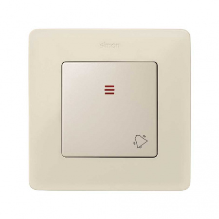 Simon 82 Слоновая кость Клавиша 1-ая с подсветкой и символом "звонок"