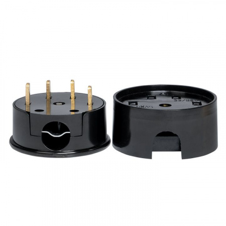 EKF PROxima Разъем РШ-ВШ 32А 380В 3P+PE (ОУ) карболитовый черный