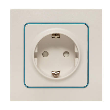 EKF PROxima Стокгольм Белый Розетка с/з, со шторками, 16А, винт.клеммы