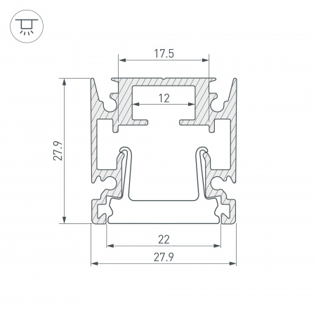 Профиль Arlight HR-Facade-2000 Anod 034946