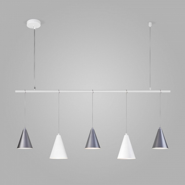 Подвесной светильник 50088/5 белый/серебро Eurosvet Castle