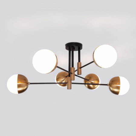 Потолочная люстра в стиле лофт 70129/6 латунь Eurosvet Nuvola