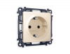 Комплект механизма электрической розетки ALFA MA327010 Бежевый матовый с заземлением со шторками 2P+E 16A-250V QUANT