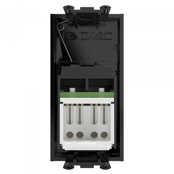 DKC Avanti Черный квадрат Розетка Компьютерная RJ-45  категория  5е 1 модуль