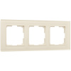 Рамка из стекла на 3 поста Favorit молочный W0031141