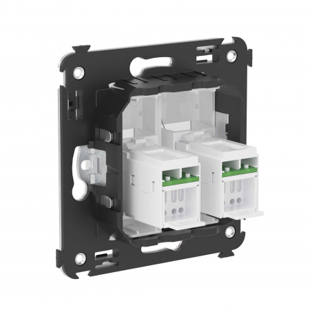 DKC Avanti Белое облако Компьютерная розетка RJ-45 двойная  категория  6А