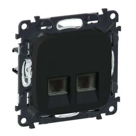 Legrand Valena ALLURE DIY Антрацит Розетка ТЛФ 1-ая (RJ11)