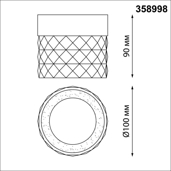 Потолочный светодиодный светильник Novotech Over Aura 358998 Потолочный светодиодный светильник Novotech Over Aura 358998