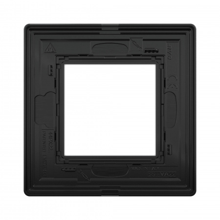 DKC Avanti Черный Алюминий Рамка 2 модуля