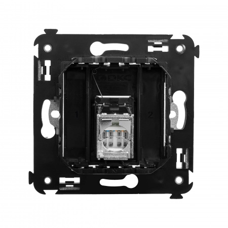 DKC Avanti Черный матовый Компьютерная розетка RJ-45 один  категория 5e. Экранированная