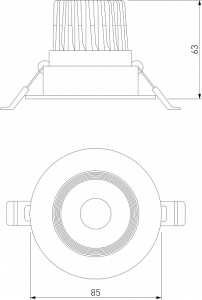 Светильник встраиваемый светодиодный Even черный 25094/LED Elektrostandard Even a065459