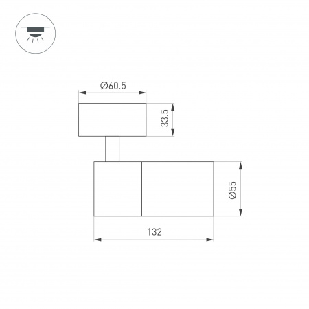 Arlight Светильник SP-ARTEMIS-SURFACE-FLAP-R55-12W Day4000 (BK, 8-80 deg, 230V) (IP20 Металл, 5 лет)