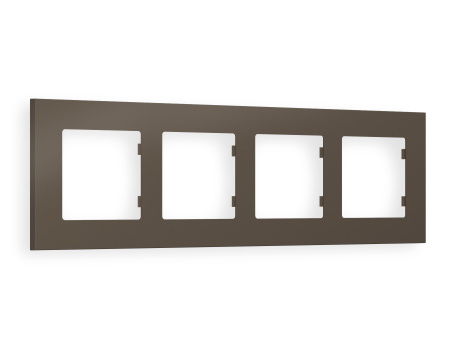 Рамка ALFA Qubi (Темная бронза матовый) 4-ая AF250634