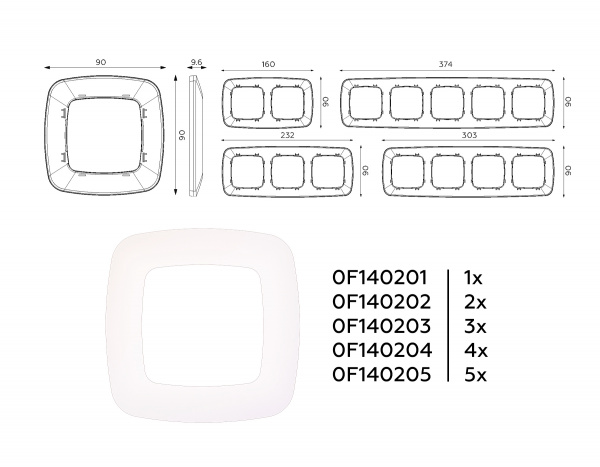 Рамка OMEGA Ecta (Жемчуг) 5-ая OF140205