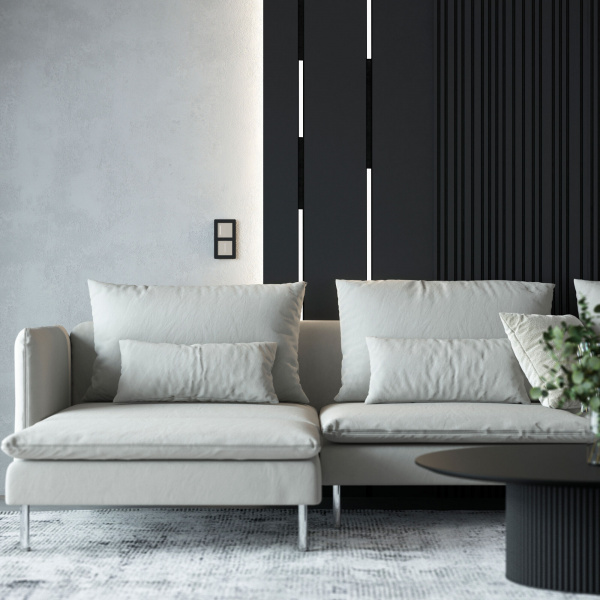 Умный сенсорный выключатель одноклавишный (дымчатый) W4513641