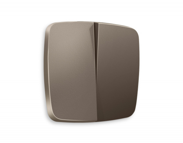 Лицевая панель OMEGA (Темная бронза матовый) для 2-клавишных выключателей QUANT OP6330