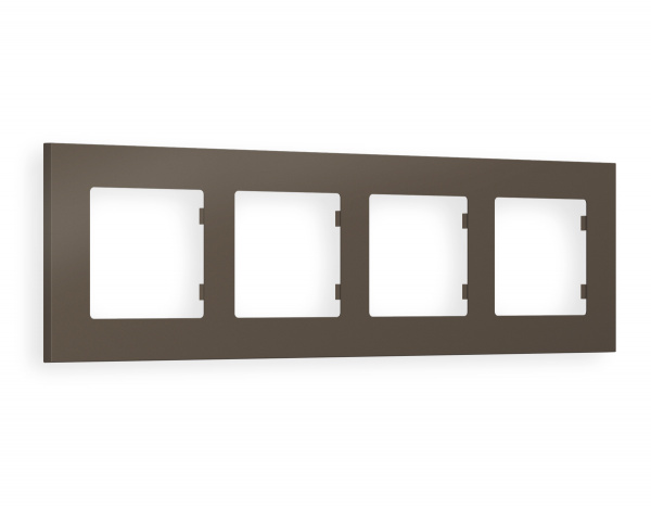 Рамка ALFA Qubi (Темная бронза матовый) 4-ая AF250634