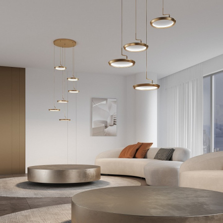 Подвесной светодиодный светильник 90034/6 золото Eurosvet Crespella