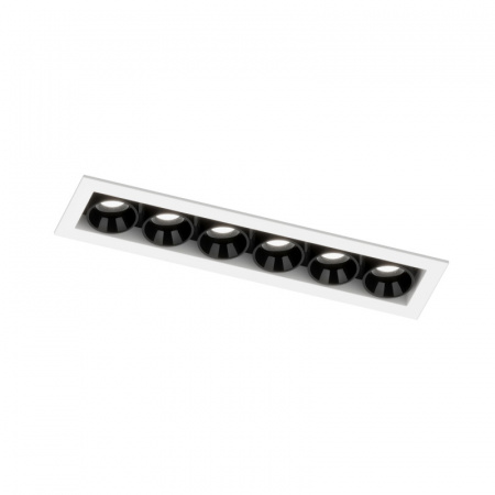 DK2514-WB Встраиваемый светильник SPACE со светодиодом L126mm 220V 10W 38° 4000К IP20 белый/черный алюминий