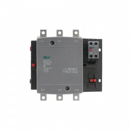 Dekraft Контактор 115А 220В_АС АС3_ АС4 1НО+1НЗ КМ-102