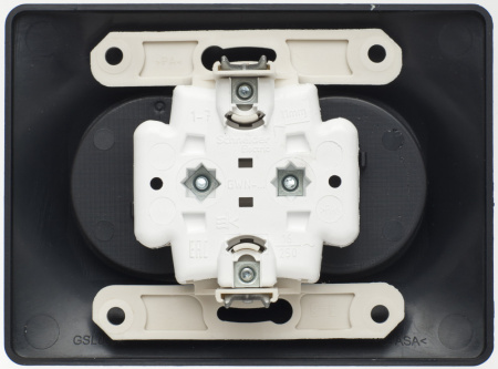 SE Glossa Шоколад Розетка 2-ая б/з, 16А (в сборе)