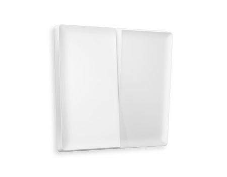 Лицевая панель ALFA (Белый матовый) для 2-кл выключателей QUANT AP1230