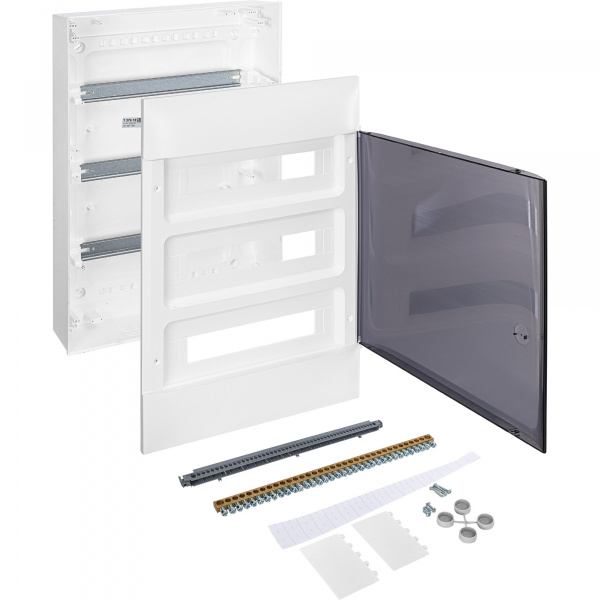 Legrand Practibox S Пластиковый щиток Навесной 3X18 Дымчатая дверь