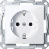 SE Merten SM Бел Актив Розетка с/з с защитными шторками безвинт. зажим