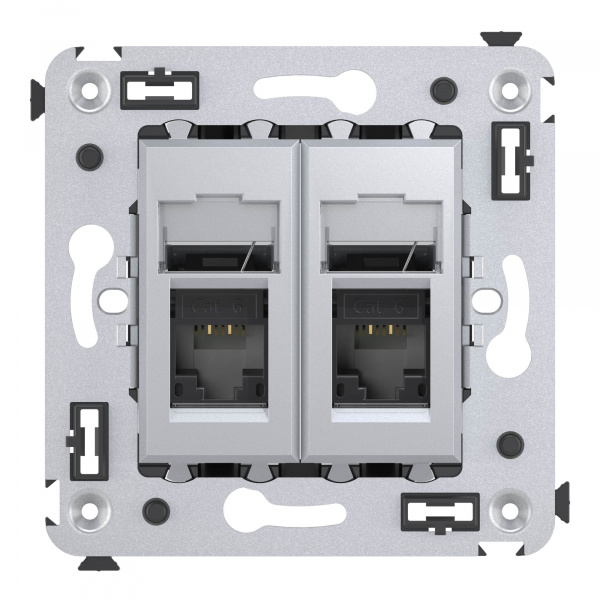 DKC Avanti Закаленная сталь Компьютерная розетка RJ-45 двойная  категория 6