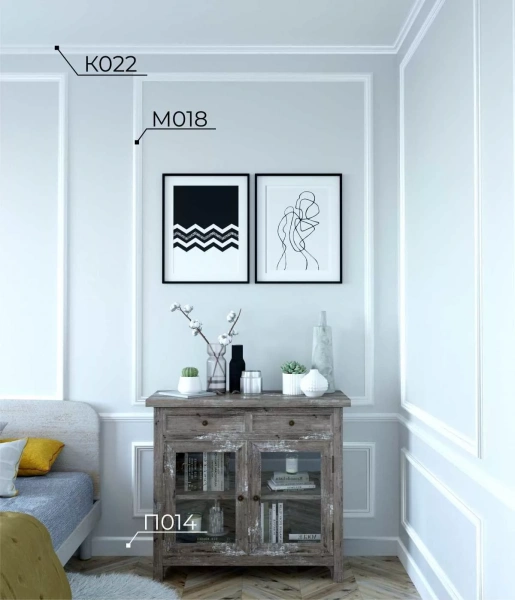 Карниз KX022, 45х30, 2000мм, Экополимер/25 Карниз KX022, 45х30, 2000мм, Экополимер/25