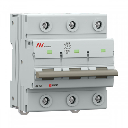 EKF Выключатель автоматический AV-125 3P 125A (C) 10kA AVERES