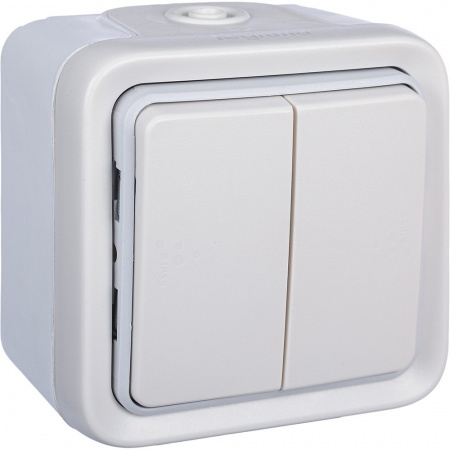 Legrand Plexo Белый Переключатель 2-клавишный встраиваемый,в сборе IP55